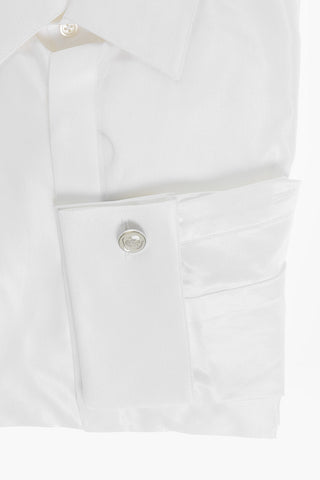 CODE Satin Shirt with Hidden Buttoning