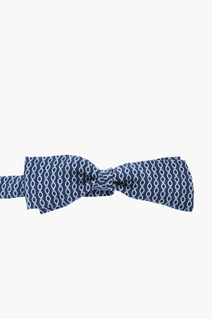 CC COLLECTION Papillon in Seta con Motivo Geometrico