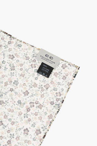 CC COLLECTION Floral Patterned Cotton Pocket Square