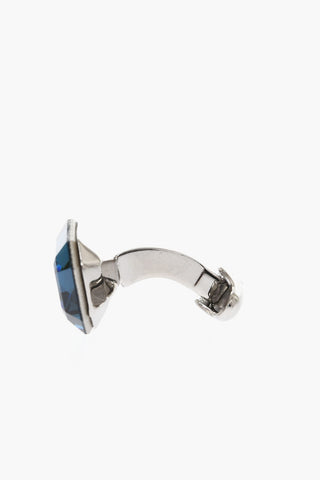 Rhinestoned Brass Cufflinks