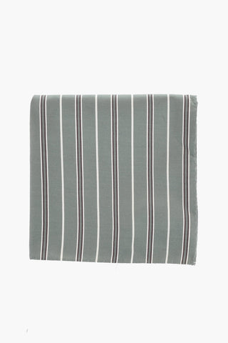 CC COLLECTION Bayadere Patterned Cotton Blend Pocket Square
