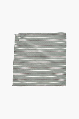 CC COLLECTION Bayadere Patterned Cotton Blend Pocket Square
