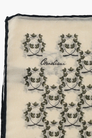 Pochette in Seta con Motivo Vegetale