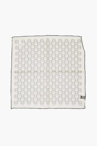 Pochette in Seta con Motivo Vegetale