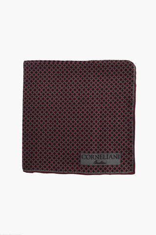 Pochette in Seta con Motivo Geometrico
