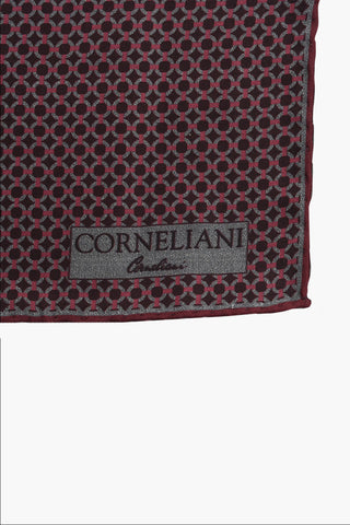 Pochette in Seta con Motivo Geometrico