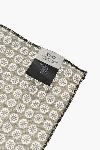 CC COLLECTION Floral Patterned Wool Pocket Square