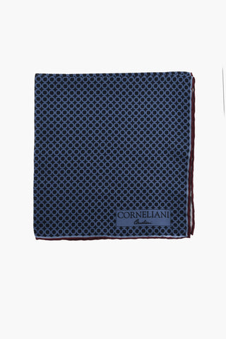 Pochette in Seta con Motivo Geometrico