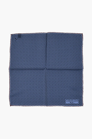 Pochette in Seta con Motivo Geometrico