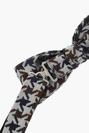 CC COLLECTION Papillon in Seta Motivo Pied de Poule