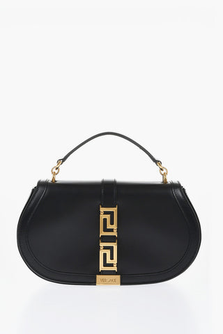 Leather GRECA GODDES Saddle Bag with Golden Detail