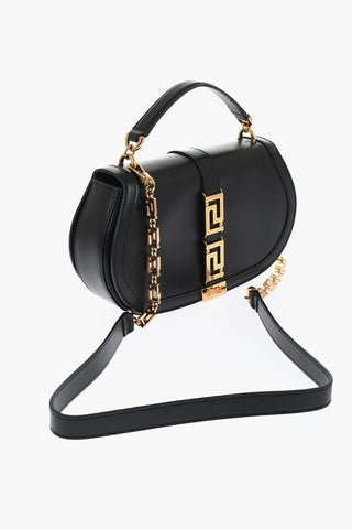 Leather GRECA GODDES Saddle Bag with Golden Detail