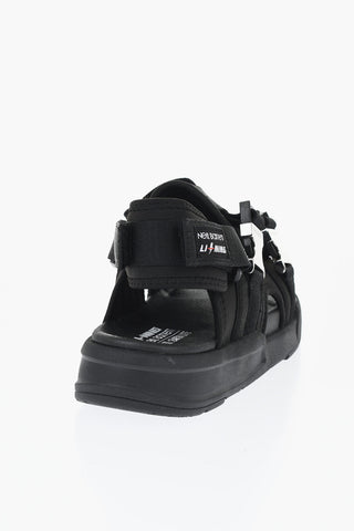 LI-NING Solid Color Sandals with Double Silver-Tone Buckle