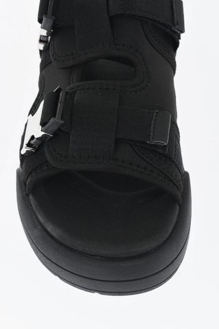 LI-NING Solid Color Sandals with Double Silver-Tone Buckle
