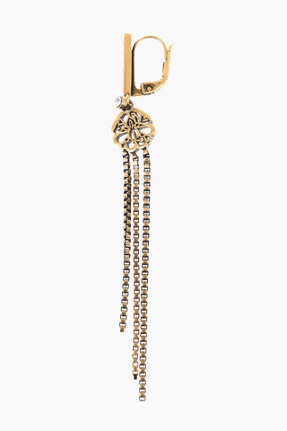 Golden-Effect SEAL DROP Earrings With Rhinestone
