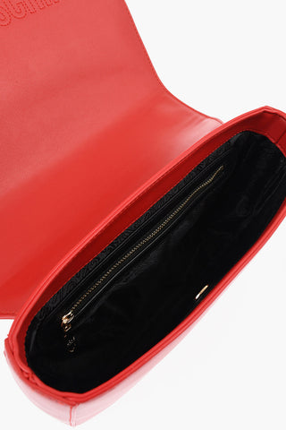 LOVE Faux Leather Shoulder Bag with Golden Details