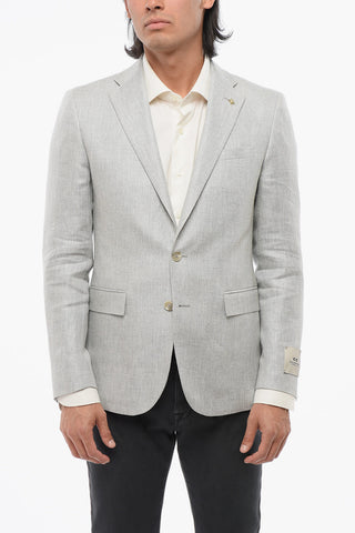 CC COLLECTION Blazer Semi-foderato REFINED in Misto Lino