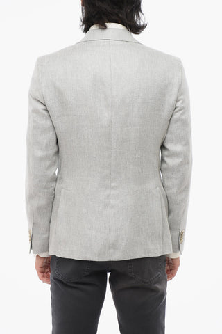 CC COLLECTION Blazer Semi-foderato REFINED in Misto Lino