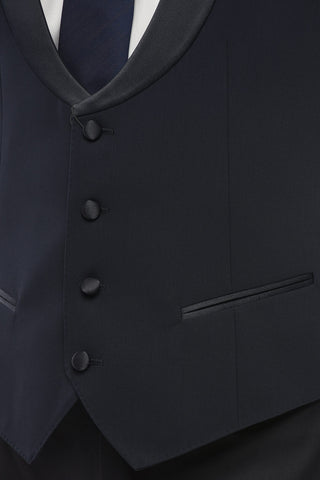 CODE Virgin Wool Waistcoat with Satin Detail