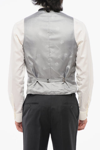 5-Button Wool Vest MANTUA with Welt Pockets