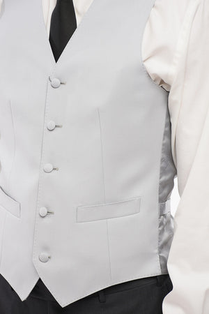 5-Button Wool Vest MANTUA with Welt Pockets