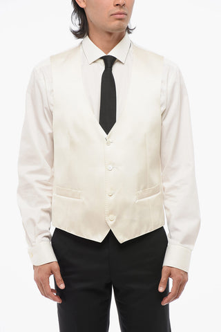 Silk 4-Button Waistcoat with Besom Pockets