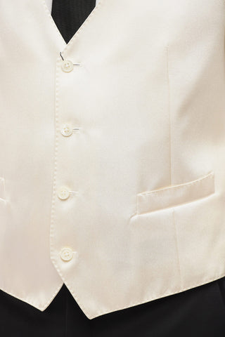 Silk 4-Button Waistcoat with Besom Pockets