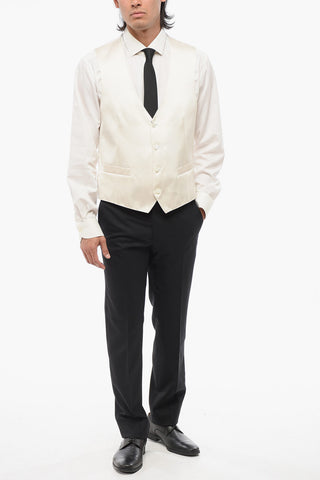 Silk 4-Button Waistcoat with Besom Pockets