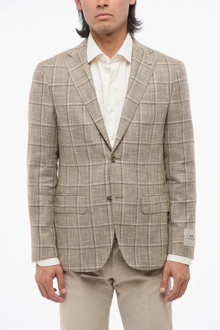 CC COLLECTION Semi-Lined Blazer REFINED with Windowpane Pattern