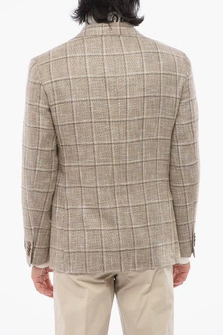 CC COLLECTION Semi-Lined Blazer REFINED with Windowpane Pattern