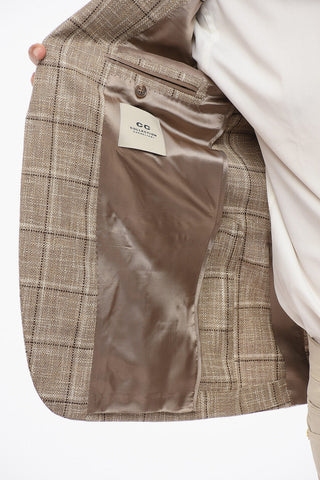 CC COLLECTION Semi-Lined Blazer REFINED with Windowpane Pattern
