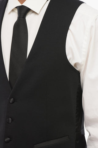 Fleeced Vest with Satin Detail