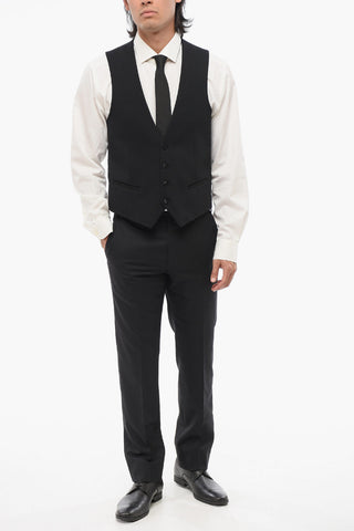Fleeced Vest with Satin Detail