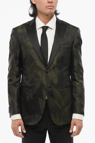 CODE Blazer Monopetto In Seta Stampata Con Revers A lancia