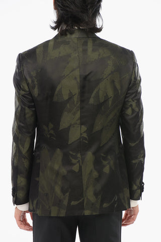 CODE Blazer Monopetto In Seta Stampata Con Revers A lancia