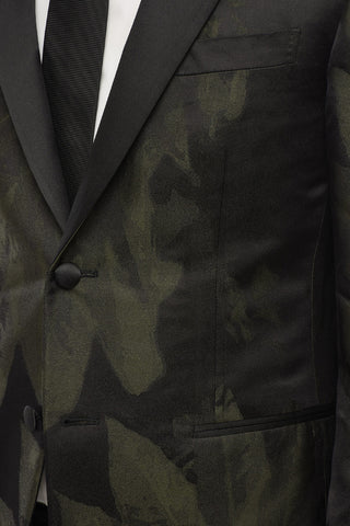 CODE Blazer Monopetto In Seta Stampata Con Revers A lancia