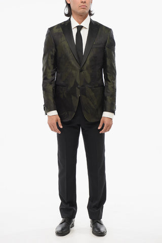CODE Blazer Monopetto In Seta Stampata Con Revers A lancia