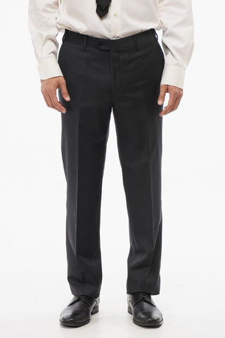 Virgin Wool MANTUA Pants with Concealed Closure