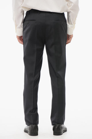 Virgin Wool MANTUA Pants with Concealed Closure