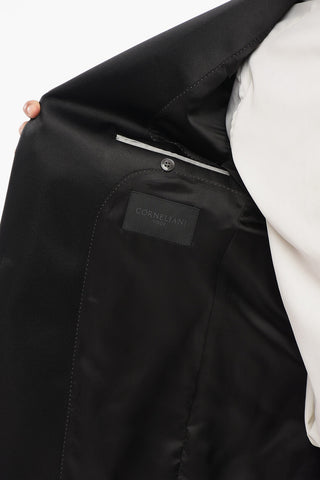 CODE Blazer Monopetto In Velluto Con Revers In Satin A Lancia