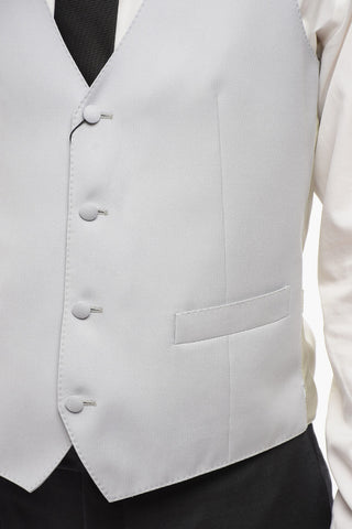 Wollweste mit 4 Knöpfen und Leistentasche