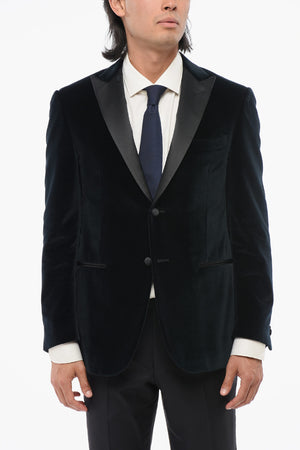 Blazer Monopetto ACADEMY CERIMONIA In Velluto Con Revers In Satin A Lancia