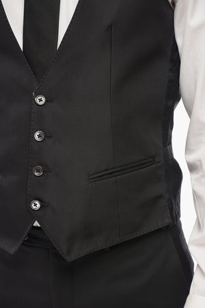 Gilet in Raso di Seta con Cinque Bottoni