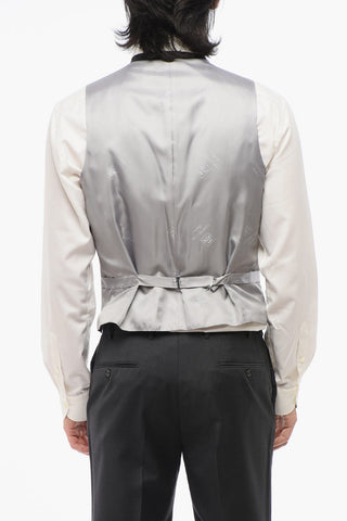 Gilet In Lana 5 Bottoni 