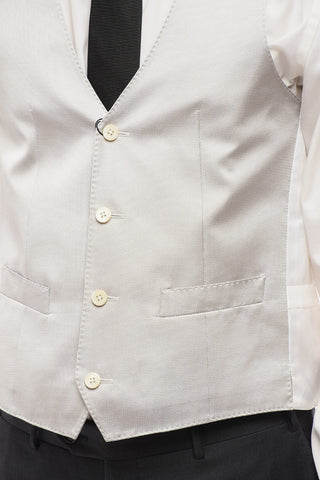 CERIMONIA ACADEMY Gilet in Raso di Seta con Tasche a Filo