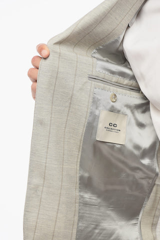 CC COLLECTION Semi-Lined Blazer REFINED with Pinstripe Pattern