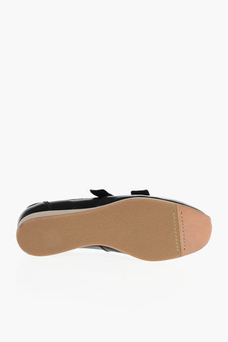 ID Leather and Fabric Low-Top Sneakers with Touch Strap Closure