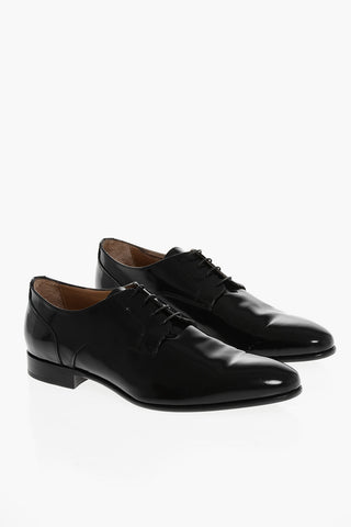 Scarpe Derby in Vernice a Tinta Unita