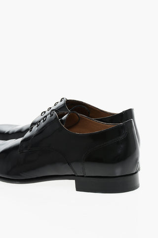 Scarpe Derby in Vernice a Tinta Unita