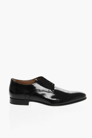 Scarpe Derby in Vernice a Tinta Unita